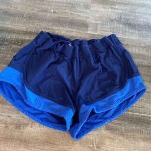 Lucy blue gym shorts for running